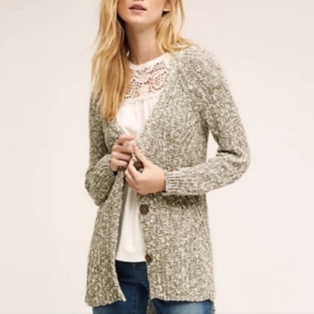 Anthropologie Angel Of The North knit Button Down Cardigan